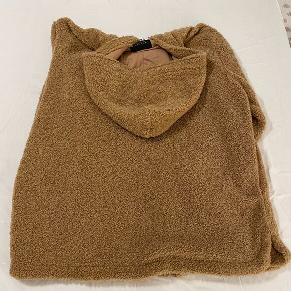 NWT - Sanctuary Teddy Fleece Hooded Jacket, size XXL, brown. - Picture 2 of 11